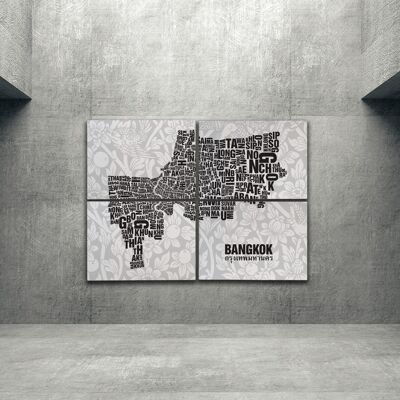 Place of letters Bangkok Lanna - 140x200cm-as-4-part-stretcher