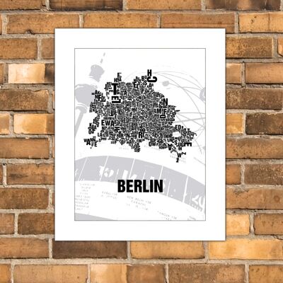 Luogo delle lettere Berlin Alexanderplatz - 40x50cm-passepartout