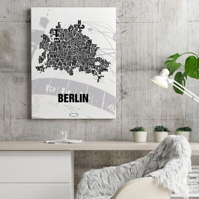 Luogo delle lettere Berlin Alexanderplatz - 40x50cm-tela-su-barella