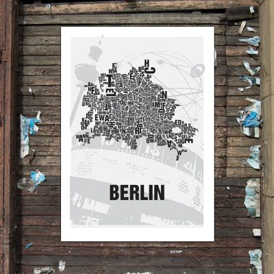 Buchstabenort Berlin Alexanderplatz - 50x70cm-digitaldruck