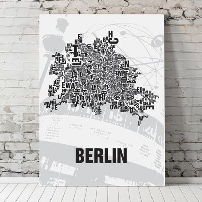 Lugar de letras Berlin Alexanderplatz - 70x100cm-lienzo-en-camilla