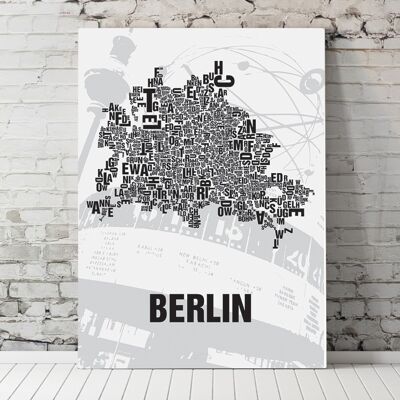 Place of letters Berlin Alexanderplatz - 70x100cm-canvas-on-stretcher