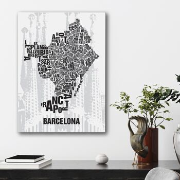 Place des lettres Barcelone Sagrada Familia - 50x70cm-toile-sur-châssis 1