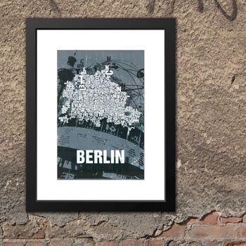 Lieu des lettres Berlin Alexanderplatz tirage d'art - 30x40cm-passepartout-encadré 1