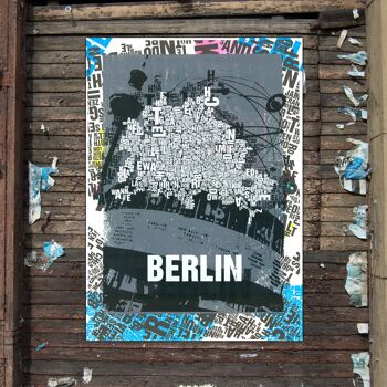 Lieu des lettres Berlin Alexanderplatz tirage d'art - 30x40cm-passepartout-encadré 3