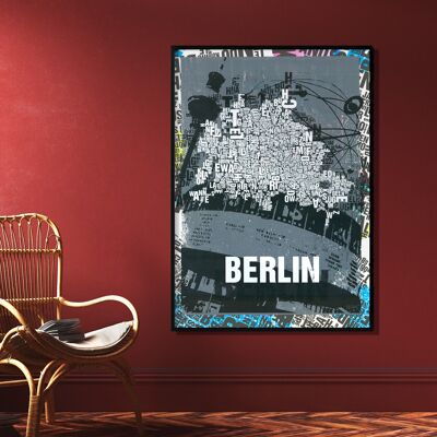 Lugar de letras Berlin Alexanderplatz lámina - 70x100cm-impresión digital-laminada