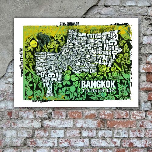 Buchstabenort Bangkok Kunstdruck - 50x70cm-digitaldruck