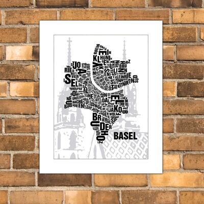 Posto lettere Basel Basler Münster - 40x50cm-passepartout