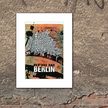 Lieu des lettres Berlin Alexanderplatz tirage d'art - 30x40 cm-passepartout 1