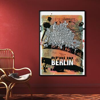 Lieu des lettres Berlin Alexanderplatz impression d'art - 70x100 cm-impression numérique-roulé 1