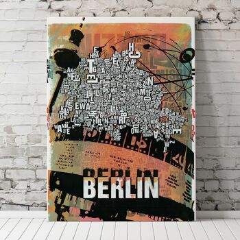 Lieu des lettres Berlin Alexanderplatz impression d'art - 70x100 cm-impression numérique-roulé 4