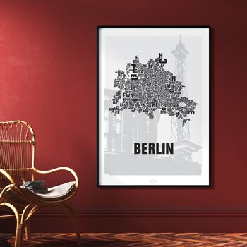 Lieu de la lettre Berlin Funkturm - 70x100cm-impression numérique-roulé 1