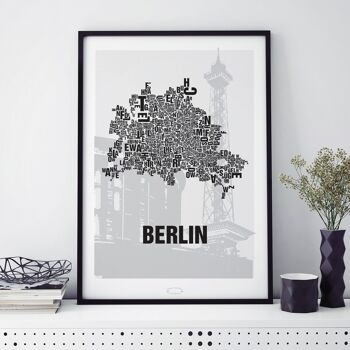 Lieu de la lettre Berlin Funkturm - 70x100cm-impression numérique-roulé 2