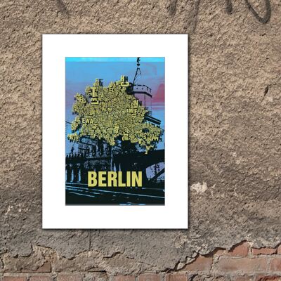 Place of letters Berlin Oberbaumbrücke art print - 30x40cm-passepartout