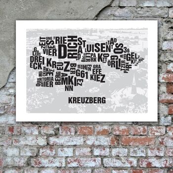 Emplacement de la lettre Berlin Kreuzberg Viktoriapark - impression numérique 50x70cm 1