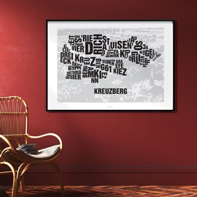 Luogo delle lettere Berlin Kreuzberg Viktoriapark - 70x100cm-stampa digitale arrotolata