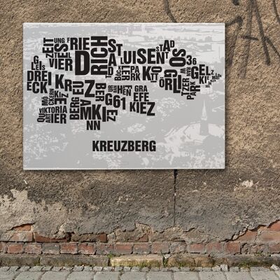 Buchstabenort Berlin Kreuzberg Viktoriapark - 70x100cm-leinwand-auf-keilrahmen