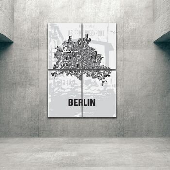 Place des lettres Berlin Checkpoint Charlie - 140x200cm-comme-4-part-stretch 1