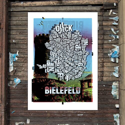 Buchstabenort Bielefeld Sparrenburg Kunstdruck - 50x70cm-digitaldruck