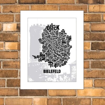 Lugar de letras Bielefeld Sparrenburg - 40x50cm-passepartout