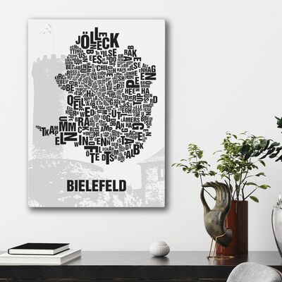 Luogo delle lettere Bielefeld Sparrenburg - 50x70cm-tela-su-barella