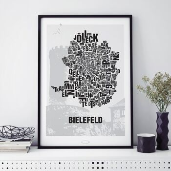 Place des lettres Bielefeld Sparrenburg - 50x70cm-toile-sur-châssis 2