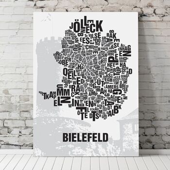 Place des lettres Bielefeld Sparrenburg - 50x70cm-toile-sur-châssis 3