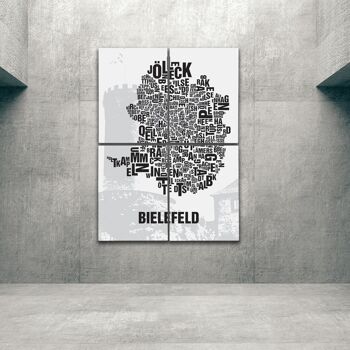 Place des lettres Bielefeld Sparrenburg - 140x200cm-comme-4-part-stretcher 1