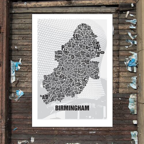 Buchstabenort Birmingham Bull Ring - 50x70cm-digitaldruck