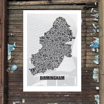 Ubicación de la letra Birmingham Bull Ring - Impresión digital 50x70cm
