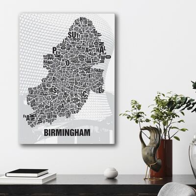 Luogo delle lettere Birmingham Bull Ring - 50x70cm-tela-su-barella