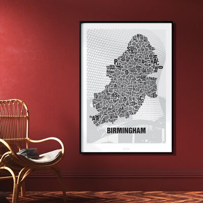 Letra ubicación Birmingham Bull Ring - 70x100cm-impresión digital-laminada