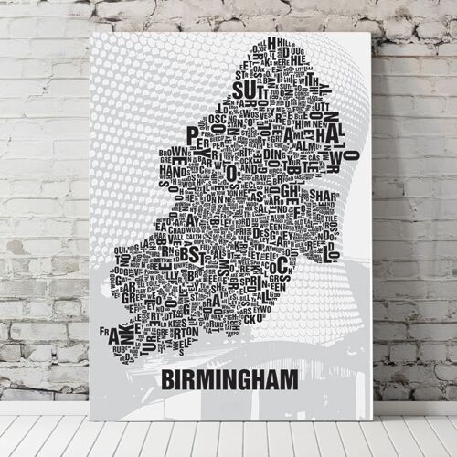Buchstabenort Birmingham Bull Ring - 70x100cm-leinwand-auf-keilrahmen