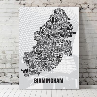 Lugar de letras Birmingham Bull Ring - 70x100cm-lienzo-en-camilla