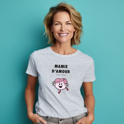 Tshirt gris chiné mamie d'amour