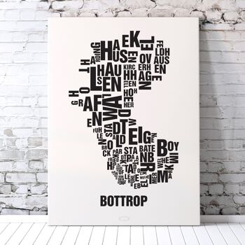 Place aux lettres Bottrop noir sur blanc naturel - 140x200cm-en-4-part-stretch 4