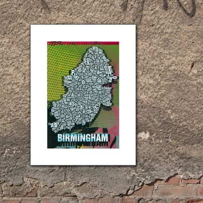 Buchstabenort Birmingham Bullring Kunstdruck - 30x40cm-passepartout