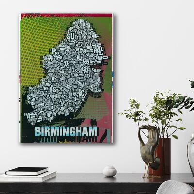 Buchstabenort Birmingham Bullring Kunstdruck - 50x70cm-leinwand-auf-keilrahmen