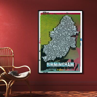 Luogo delle lettere Birmingham Bullring stampa artistica - 70x100cm-stampa digitale arrotolata