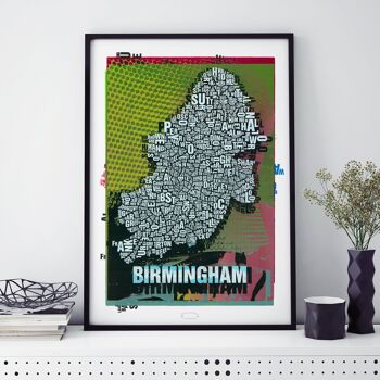 Lieu des lettres Impression d'art Birmingham Bullring - 140x200cm-en-4-part-stretcher 2