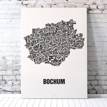 Emplacement lettre Bochum Noir sur blanc naturel - 40x50 passe-partout encadré 4