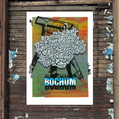 Buchstabenort Bochum Zeche Kunstdruck - 50x70cm-digitaldruck