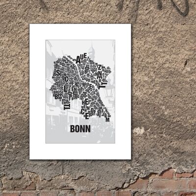 Letra place Bonn old town - 30x40cm-passepartout