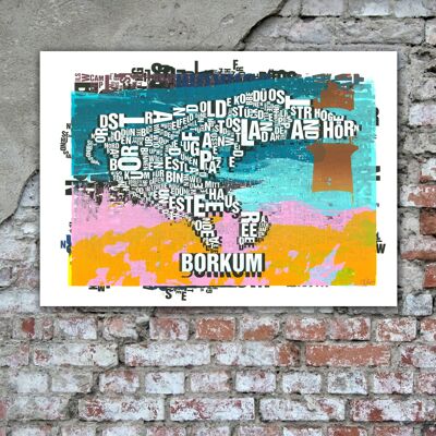 Borkum lighthouse art print - 50x70cm digital print