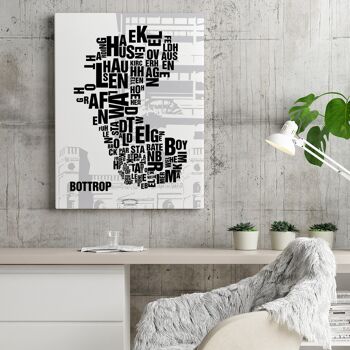 Place des lettres Bottrop Malakowturm Zeche Prosper II - 40x50cm-toile-sur-châssis 1