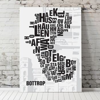 Place des lettres Bottrop Malakowturm Zeche Prosper II - 40x50cm-toile-sur-châssis 4