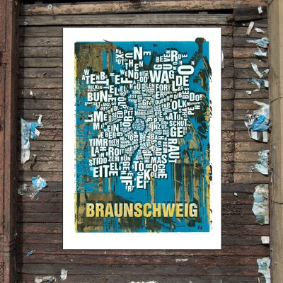 Luogo delle lettere Stampa d'arte della cattedrale di Braunschweig - stampa digitale 50x70 cm