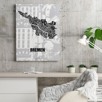 Place des lettres Bremen Roland - 40x50cm-toile-sur-châssis 1