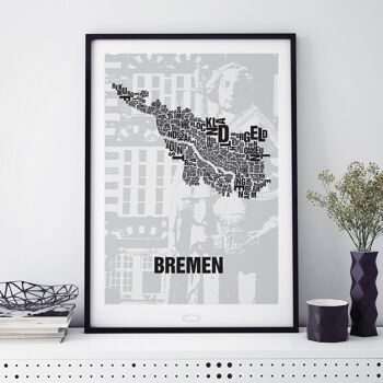 Place des lettres Bremen Roland - 40x50cm-toile-sur-châssis 2