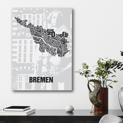 Lugar de letras Bremen Roland - 50x70cm-lienzo-en-camilla